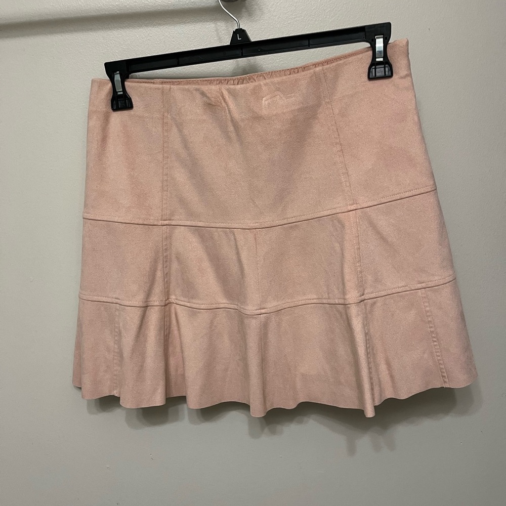 Kaari Blue Soft Pink Mini Skirt